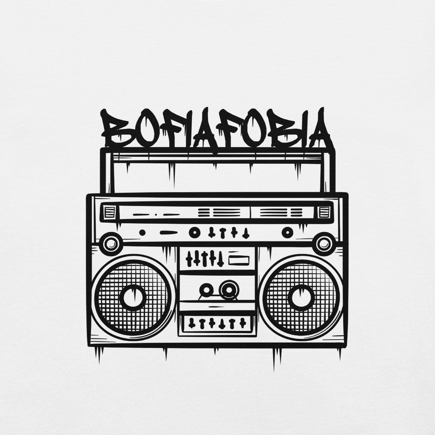 T-shirt Bofiafobia Mais do que vestir, é tomar posição.Inspirada na icónica música dos Dealema, a Bofiofobia é uma peça de confronto — uma resposta direta à opressão e à brutalidade policial. Não é só moda urbana: é uma bandeira vestível. Porquê escolher