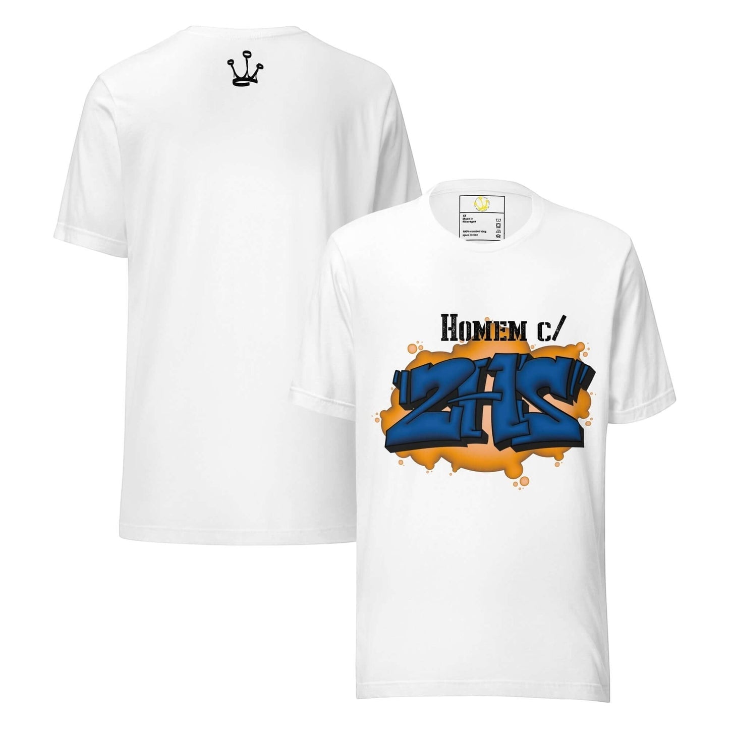 T-shirt "Homem com 2 H's" “Homem com 2 H’s” — não é só uma frase.É identidade, atitude e legado, como bem define Valete na faixa “Não Pára” dos Mind Da Gap. Esta t-shirt homenageia os verdadeiros guerreiros do hip-hop, que carregam nas costas a cultura e
